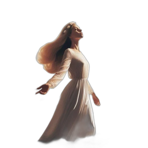 dress, hair, crown, creature transparent PNG cut-out