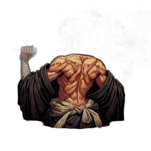 creature, hair, jacket, weapon transparent PNG cut-out