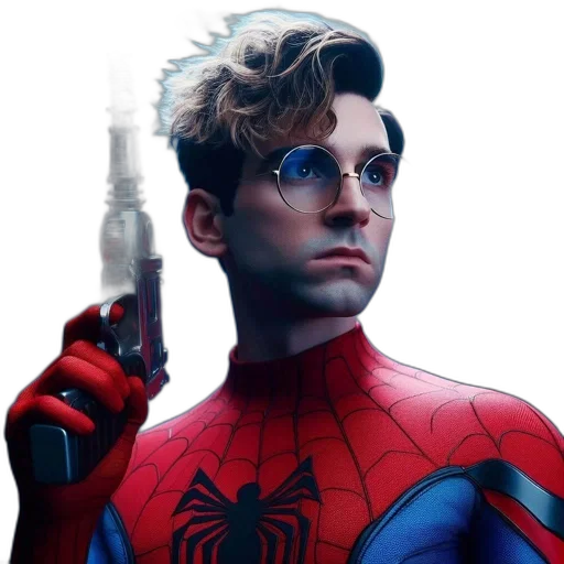weapon, jacket, hair, comic book art transparent PNG cut-out
