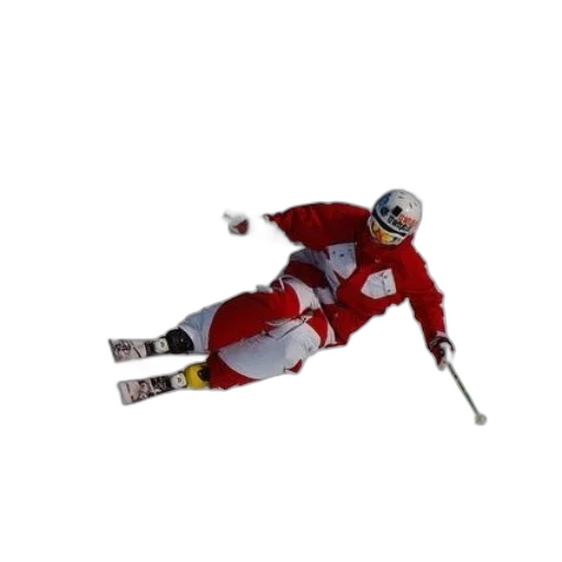 staff, robot, skier, red transparent PNG cut-out