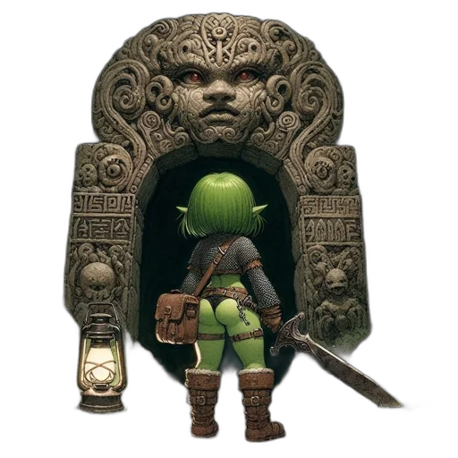 mask, sword, staff, weapon transparent PNG cut-out