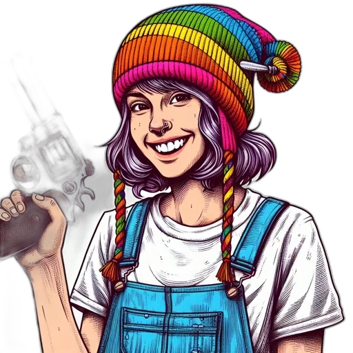 hat, staff, face, weapon transparent PNG cut-out