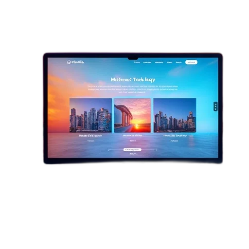 3d render, sunset, beach, blue transparent PNG cut-out