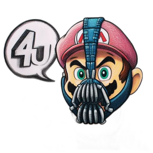 mask, concept art, 3d render, comic book art transparent PNG cut-out