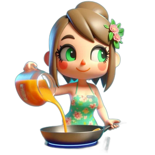food, dress, 3d render, concept art transparent PNG cut-out