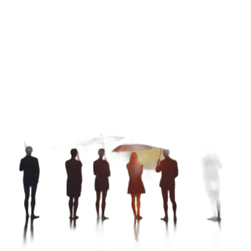 umbrella, staff, concept art, 3d render transparent PNG cut-out