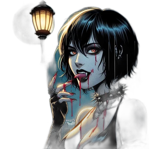 comic book art, fantasy art, concept art, cyberpunk transparent PNG cut-out