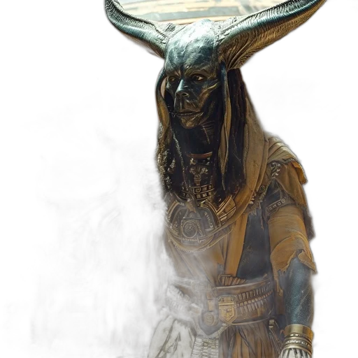 mask, staff, creature, dragon transparent PNG cut-out