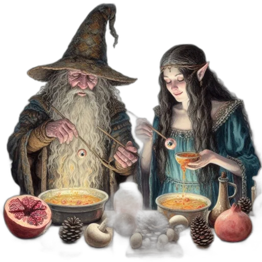 food, fantasy art, concept art, pixel art transparent PNG cut-out