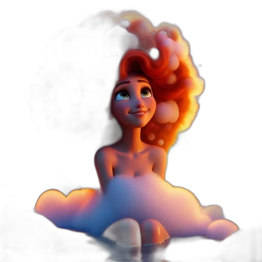 crown, dress, creature, staff transparent PNG cut-out