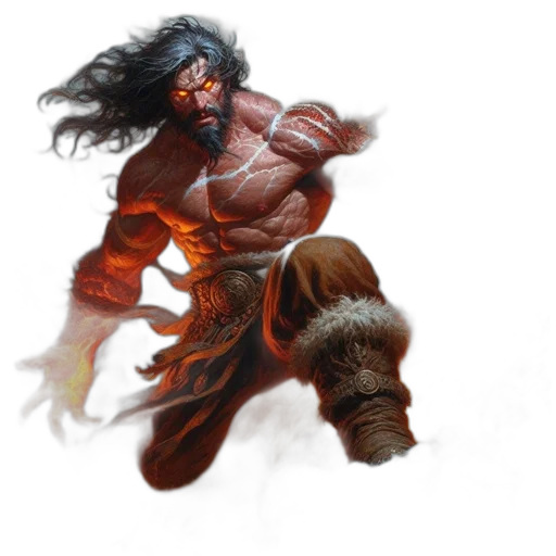 fantasy art, concept art, comic book art, muscular transparent PNG cut-out