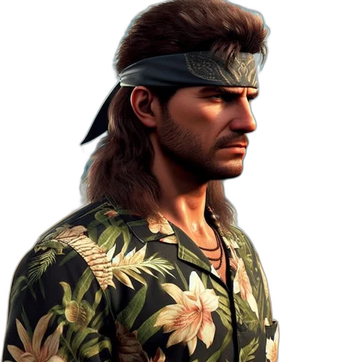 face, jacket, hair, weapon transparent PNG cut-out