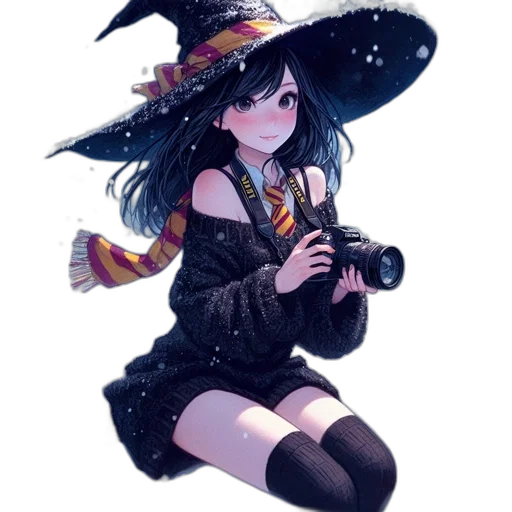 hat, staff, weapon, dress transparent PNG cut-out