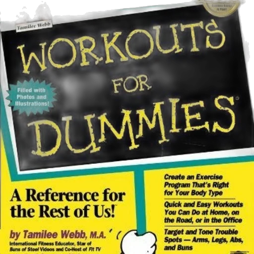 workouts, dummies, book, cover transparent PNG cut-out