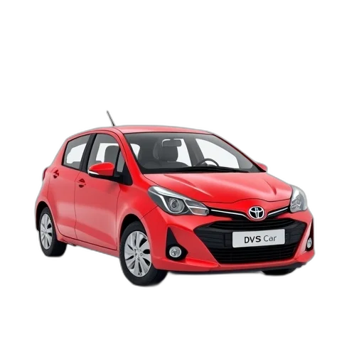 car, red, compact, white transparent PNG cut-out