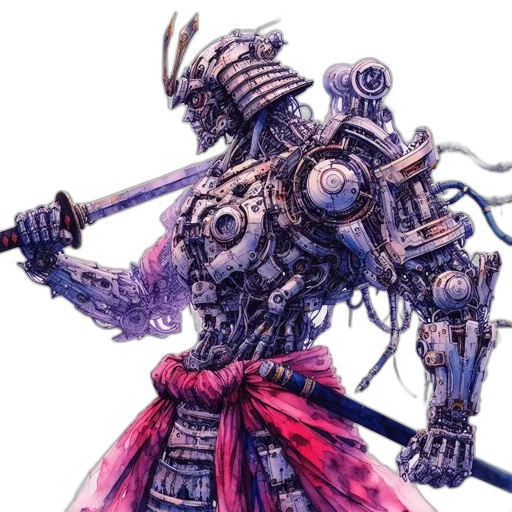 robot, sword, weapon, staff transparent PNG cut-out