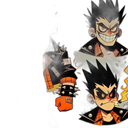 concept art, comic book art, pixel art, cartoon transparent PNG cut-out