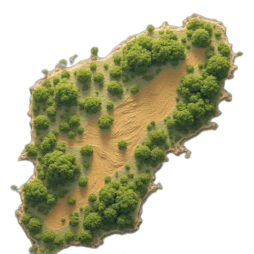 tree, crown, face, 3d render transparent PNG cut-out
