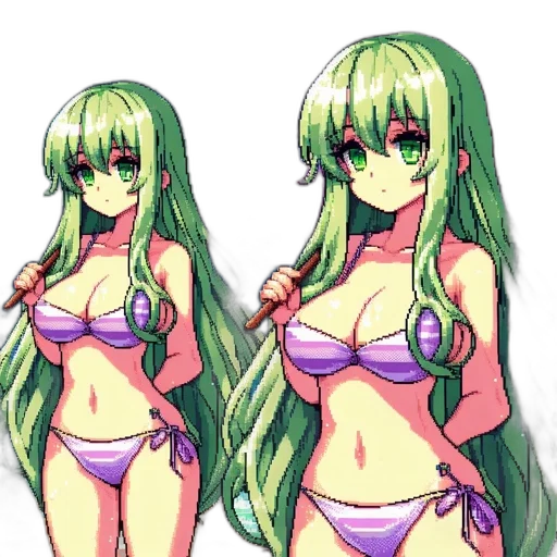 dress, pixel art, anime, concept art transparent PNG cut-out