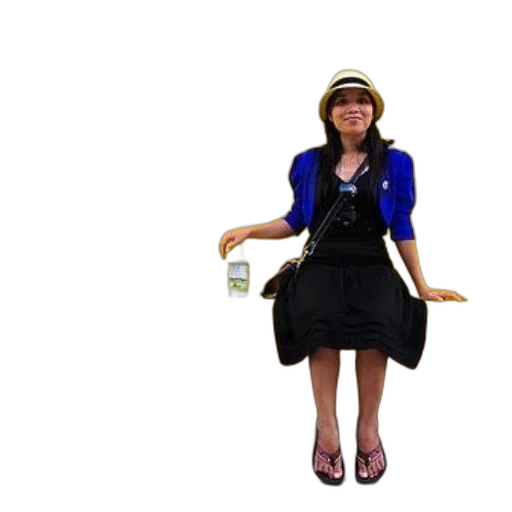 staff, umbrella, dress, hat transparent PNG cut-out