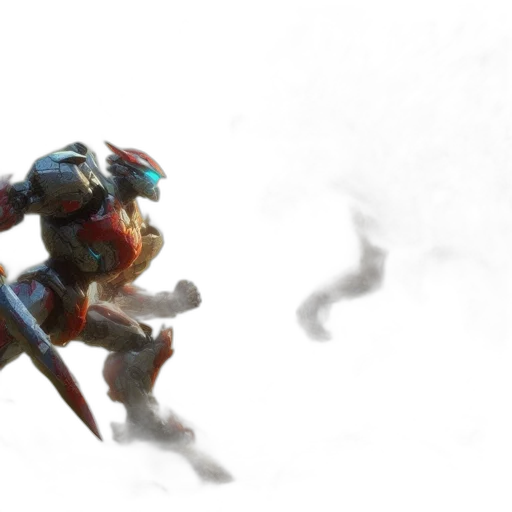 dragon, robot, weapon, sword transparent PNG cut-out
