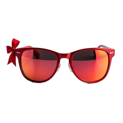 3d render, red, pair, sunglasses transparent PNG cut-out