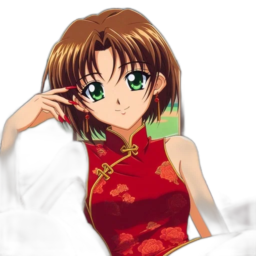 dress, anime, photorealistic, pixel art transparent PNG cut-out