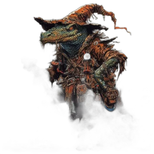 dragon, creature, staff, animal transparent PNG cut-out