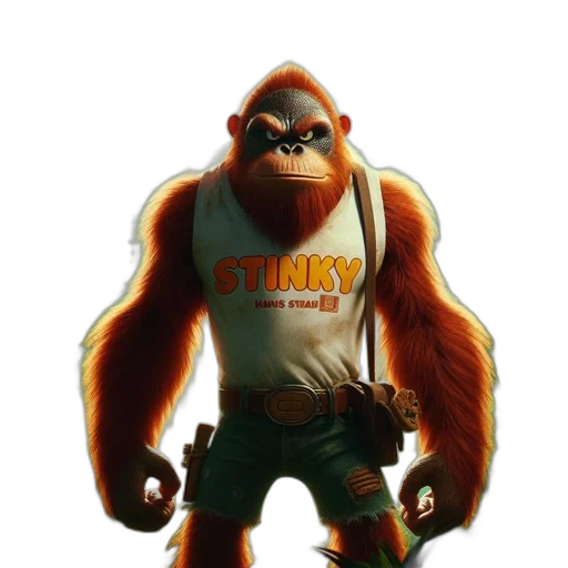 animal, staff, concept art, 3d render transparent PNG cut-out