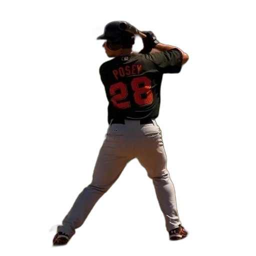 baseball, player, name, posey transparent PNG cut-out