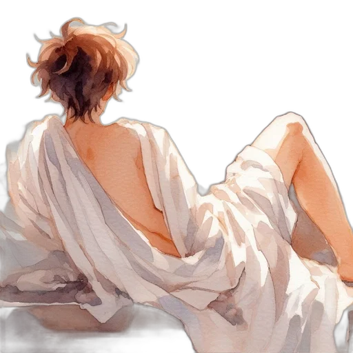 dress, watercolor, oil painting, photorealistic transparent PNG cut-out