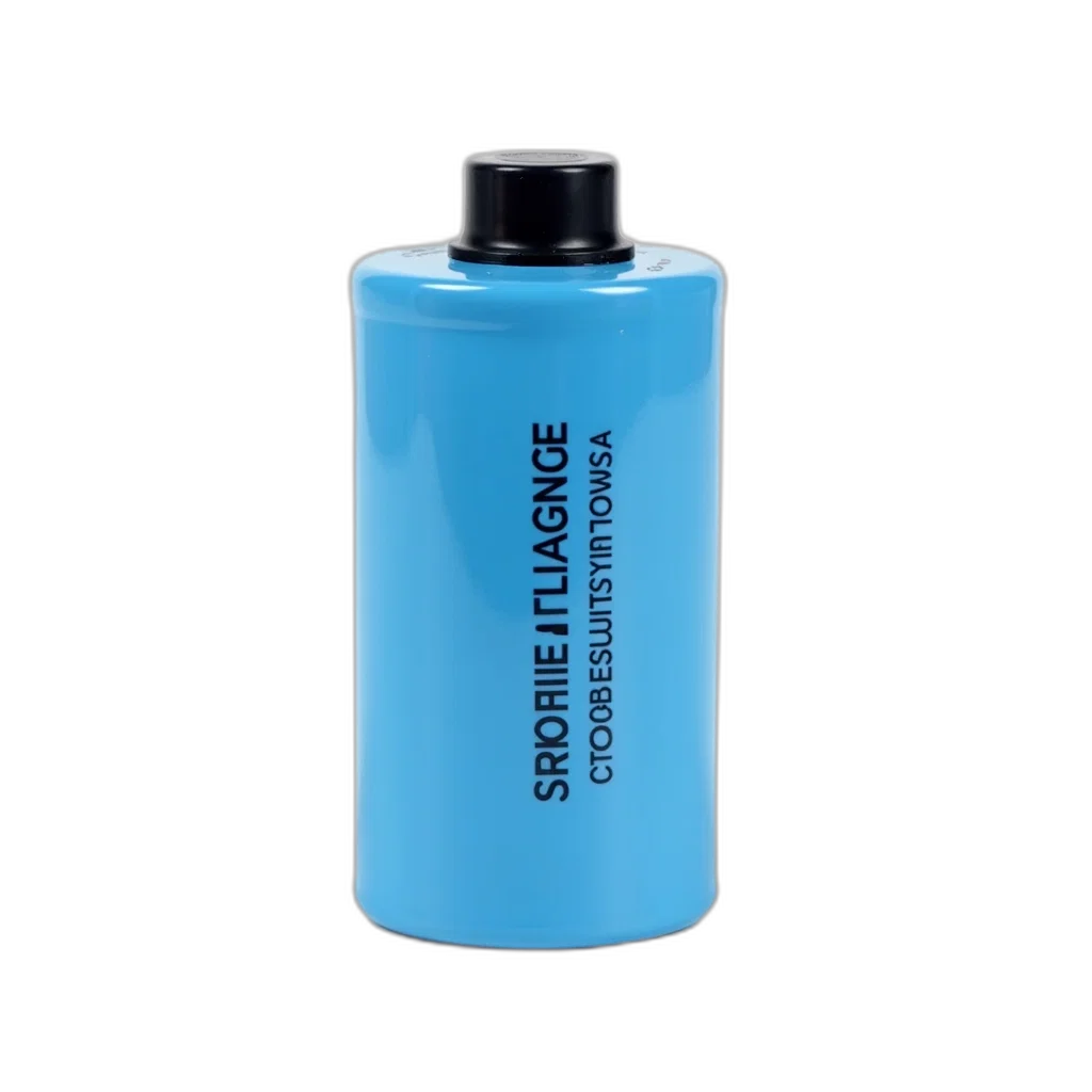 bottle, 3d render, photorealistic, blue transparent PNG cut-out