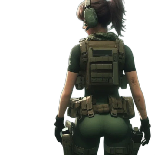 weapon, jacket, concept art, 3d render transparent PNG cut-out