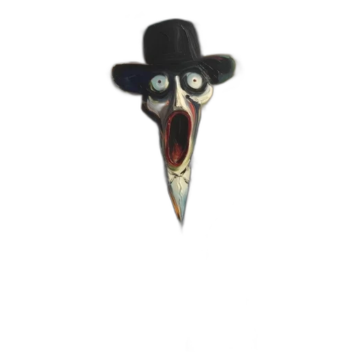 mask, hat, staff, creature transparent PNG cut-out