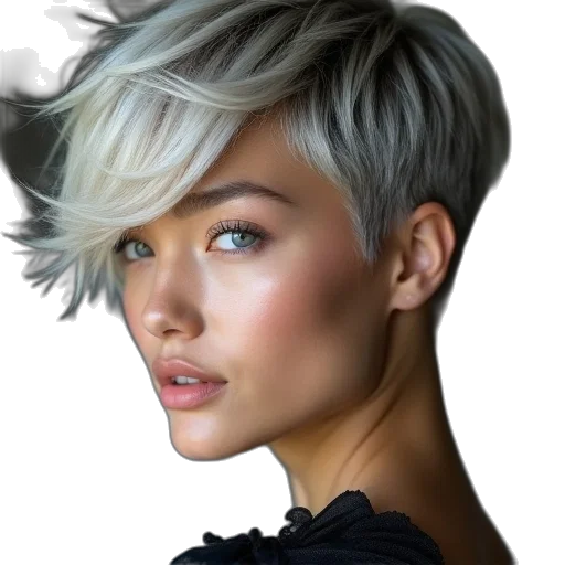 hair, face, crown, photorealistic transparent PNG cut-out