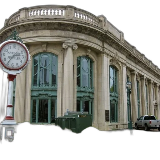 building, staff, photorealistic, 3d render transparent PNG cut-out