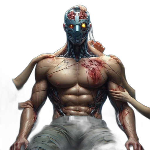 mask, robot, creature, concept art transparent PNG cut-out