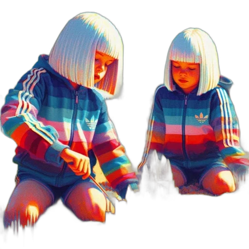 jacket, mask, hair, creature transparent PNG cut-out
