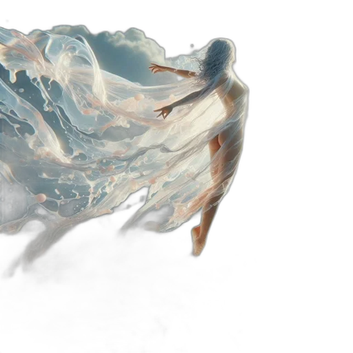 dragon, creature, hair, dress transparent PNG cut-out