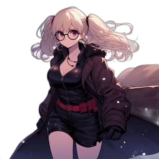 jacket, dress, staff, weapon transparent PNG cut-out