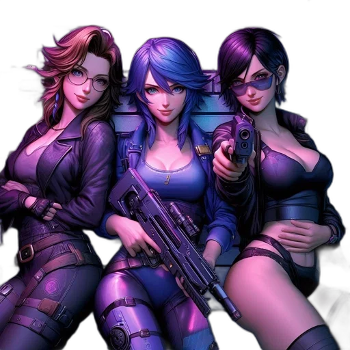weapon, cyberpunk, concept art, comic book art transparent PNG cut-out