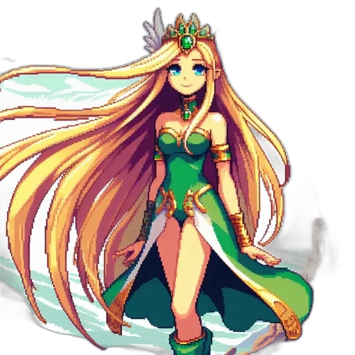 crown, dress, staff, dragon transparent PNG cut-out
