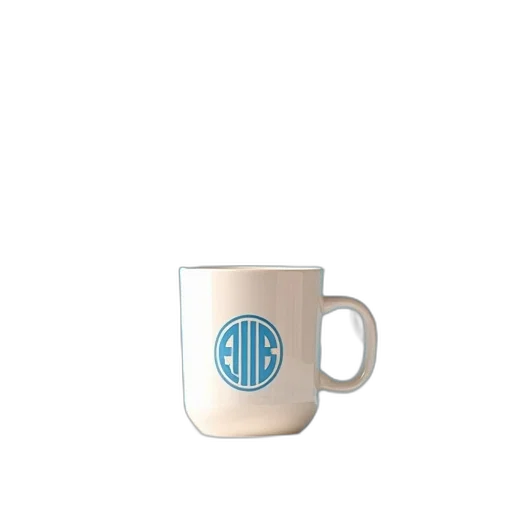 3d render, monogram, blue, mustaches transparent PNG cut-out