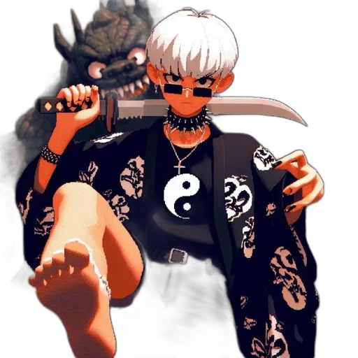 weapon, mask, creature, staff transparent PNG cut-out