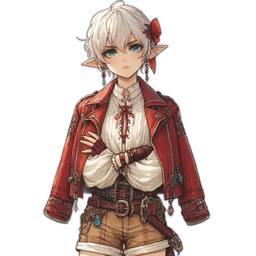 staff, jacket, face, weapon transparent PNG cut-out