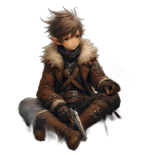 jacket, weapon, sword, staff transparent PNG cut-out