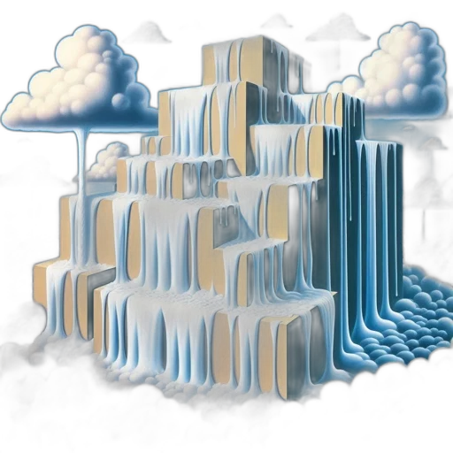 building, 3d render, concept art, fog transparent PNG cut-out