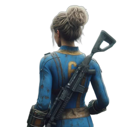 weapon, staff, jacket, face transparent PNG cut-out