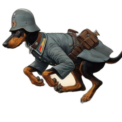 jacket, animal, staff, weapon transparent PNG cut-out