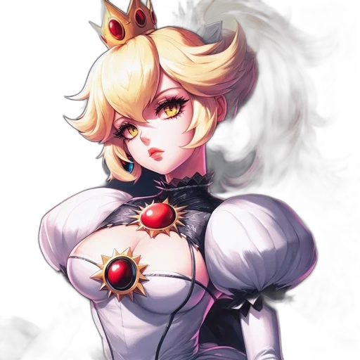 crown, dress, staff, robot transparent PNG cut-out